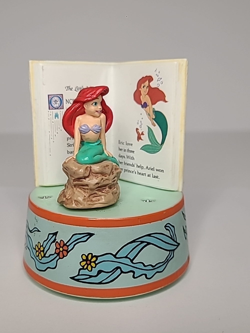 Schmid THE LITTLE MERMAID Disney Music Box "Part Of Your World" Works Vintage